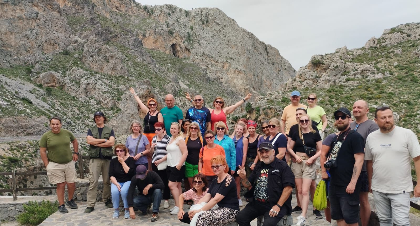 Jeep safari group in the Cretan countryside